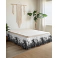 thumbnail image 2 of Black Forest Wrap Around Bed Skirts for Queen Bed 18" Drop,Bed Skirt with Adjustable Elastic Belt Dust Ruffle Bed Valance Black and White Natural Landscape Modern Abstract Art Bed Frame Cover, 2 of 7