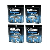 Gillette Sensor Excel Refill Blade Cartridges, 10 Ct. (Pack of 4)   Makeup Blender