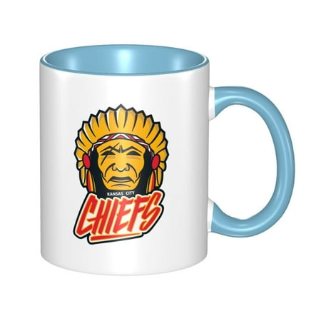 

Kansas_City_Chiefs 11 Oz Originality Coffee Mugs Large Water Mugs With Handle Porcelain Coffee Cup Thank You Gifts For Mom Dad And Friends Sky Blue