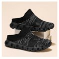 thumbnail image 4 of Men's Backless Slip‑on Mule Walking Shoes, Knit Mesh Casual Slide Footwear With Segmented Grooved Outsole for Daily Leisure, 4 of 4