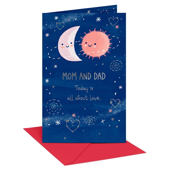 American Greetings Valentine's Day Card for Mom and Dad (Moon and Sun)