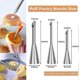 thumbnail image 5 of 3pcs/set Cream Icing Piping Nozzle Tips, Professional Stainless Steel Long Cream Puff Nozzle Decor Small Pastry Icing Piping Decorating Tools(Silver), 5 of 5