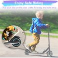thumbnail image 4 of JOYMOR Electric Scooter, Foldable Electric KickScooter for Kids Ages 6-14, Up to 9.3 MPH, 3 Height Adjustable, LED Display, Colorful Lights, Rear Foot Brake, Safety Vehicle for Boys and Girls, 4 of 9