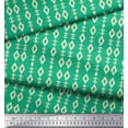 thumbnail image 2 of Soimoi Green Rayon Fabric Artistic Geometric Decor Fabric Printed Yard 56 Inch Wide, 2 of 3
