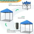 thumbnail image 4 of COBIZI Canopy Tent 6.6’x6.6’ Folding Outdoor Pop Up Heavy Duty Canopy for Beach Camping-Blue, 4 of 9