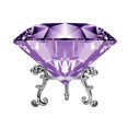 thumbnail image 1 of Pisapapeles grande de diamantes de cristal con soporte, joyas, decoraciones de boda, centros de mesa, decoración del hogar, 3,15 pulgadas (púrpura), 1 of 5