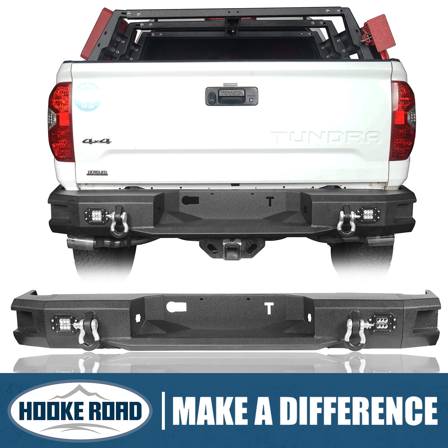 Chrome Rear Bumper Protector Guards For Toyota Tundra 2022-2025 - 2PC ABS Corner Trim Covers