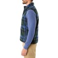 thumbnail image 2 of Men's Smith's Workwear Sherpa-Lined Plaid PolarFleece Vest Color: Hunter Blue 470 Size: M, 2 of 5