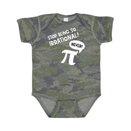 

Inktastic Stop Being So Irrational Funny Pi Day Symbol Gift Baby Boy or Baby Girl Bodysuit