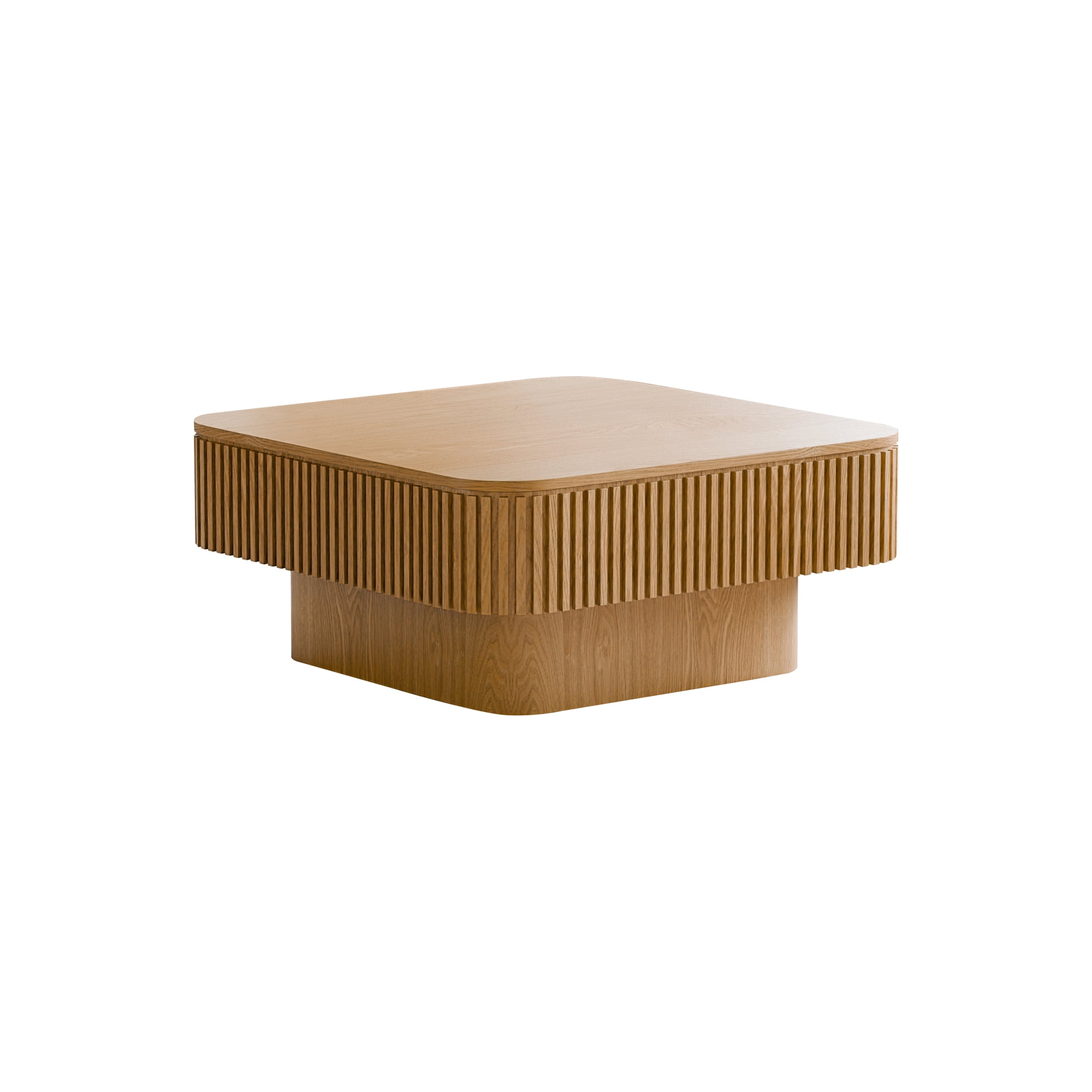 31.5'' Square Coffee Table with Storage Compartment, Solid Wood Accent Table with Lid, Modern Center Table Tea Table for Living Room, Bedroom, Apartment or Office