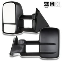ECCPP Tow Mirrors Towing Mirrors Compatible with 1988-1998 for Chevy/for GMC C1500 C2500 C3500 K1500 K2500 K3500 Pickup with Left Right Side Power Control No Heat No Turn Signal Light Black Housing