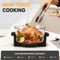 thumbnail image 5 of Granitestone Big Boss 16Qt Extra Large Glass Air Fryer Non Toxic – Family Sized 4 in 1 Cooker with 3 Cooking Sections, Stainless Steel Racks for French Fries, Chicken, Self Cleaning, Dishwasher Safe, 5 of 9