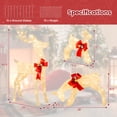 thumbnail image 3 of Gymax 3-Piece Reindeer Family Set w/ LED Lights Christmas Deer Weather-resistant Decorations, 3 of 10