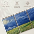 thumbnail image 6 of Elephant Stock Wheatfields Under Thunderclouds Wall Art - Horizontal Multi Panel Canvas - Living Room Wall Decor - Nature Multi Panel - Blue And Beige Decor By Vincent Van Gogh - 26" x 12", 6 of 8