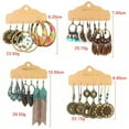 thumbnail image 3 of MATROOY 3 Pairs Retro Boho Tassel Earrings Set Ethnic Tribal Drop Dangle Women Jewelry-4, 3 of 9
