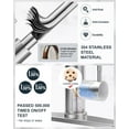 thumbnail image 5 of Wowow Touchless Single-Handle Pull Down Sprayer Kitchen Faucet, Mobile Motion Sensor Kitchen Sink Faucet in Brushed Nickel, 5 of 5