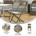 thumbnail image 3 of Flash Furniture Kids Brown Plastic Folding Chair, 3 of 11