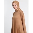 thumbnail image 2 of Tan - Crew neck - Viscose - Tunic - Everyday Basic, 2 of 5