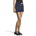 thumbnail image 3 of Hanes Women's Luxe Collection Lightweight Fleece Short with Pockets, 3 of 5