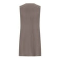 thumbnail image 6 of Fashion SMihono Linen Dresses for Women 2025,Sleeveless Pleated Vacation Dress Loose Fit Casual Sundresses Summer Mini Dress Gray L, 6 of 8