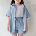 thumbnail image 2 of FYDUU Toddler Baby Girl Halloween Outfit Girls Outfits Sets Casual Summer Fall Spring School Shirt Shorts Outfit For Toddler Kids Comfortable Solid Color 7-8 Years, 2 of 9