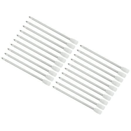 Uxcell 1mm Pen Ink Refills, 20 Pcs Ballpoint Refill Medium Point Metal Compatible Replacement for Writing, Office, Red