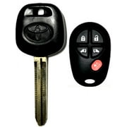 Toyota Sienna Transponder Chip Key 44D Dot 5 Button & Remote Programming Tool VLS
