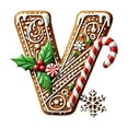 thumbnail image 2 of Yyuenw 26 Alphabet Ornaments for Christmas Tree Candy Cane Initial Letter A to Z Pendant with Berries Pattern Mini Monogram Hanging Decorations for Party Gifts DIY Decor, 2 of 4