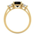 thumbnail image 4 of Clara Pucci 14K Yellow Gold 1.5ct Onyx Three-Stone Ring for Women, 4 of 8