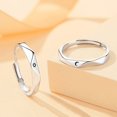 thumbnail image 4 of Anillo de pareja de sol y luna de plata esterlina S925 para hombre y mujer, par de anillos de pareja de sol y luna para celebrar la marea, joyería, 4 of 5
