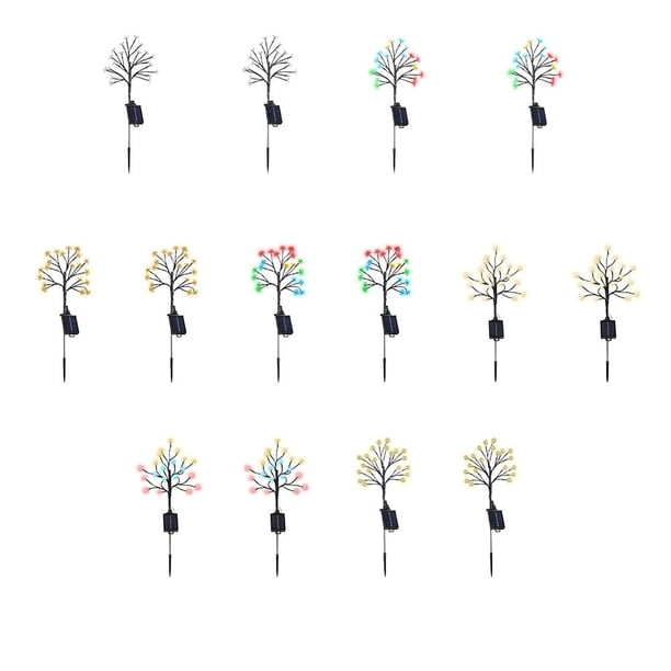 Lámpara de exterior con forma de árbol duradera de luz solar para jardín doméstico (D)