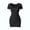 Black, variant on Women Ribbed Seamless Bodycon Mini Dress Square Neck Short Sleeve High Stretch Slim Fit Club Party Pencil Dress Black S