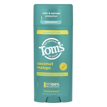 Tom's Of Maine Deodorant & Antiperspirant-Aluminum-Free Coconut Mango 3.25 oz Stick