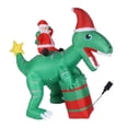 thumbnail image 2 of 7.87FT Christmas Inflatables Dinosaur, Christmas Santa Riding Dinosaur Inflatables, Christmas Inflatable Outdoor Decorations, for Indoor Outdoor Yard Garden, 2 of 7