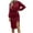 Burgundy, variant on IROINNID Formal Dress for Women Wedding Guest Evening Party Formal Dress Winter Solid Threaded Lantern Long Sleeve Knitted Slit Bag Hip Round Neck Dress,Black