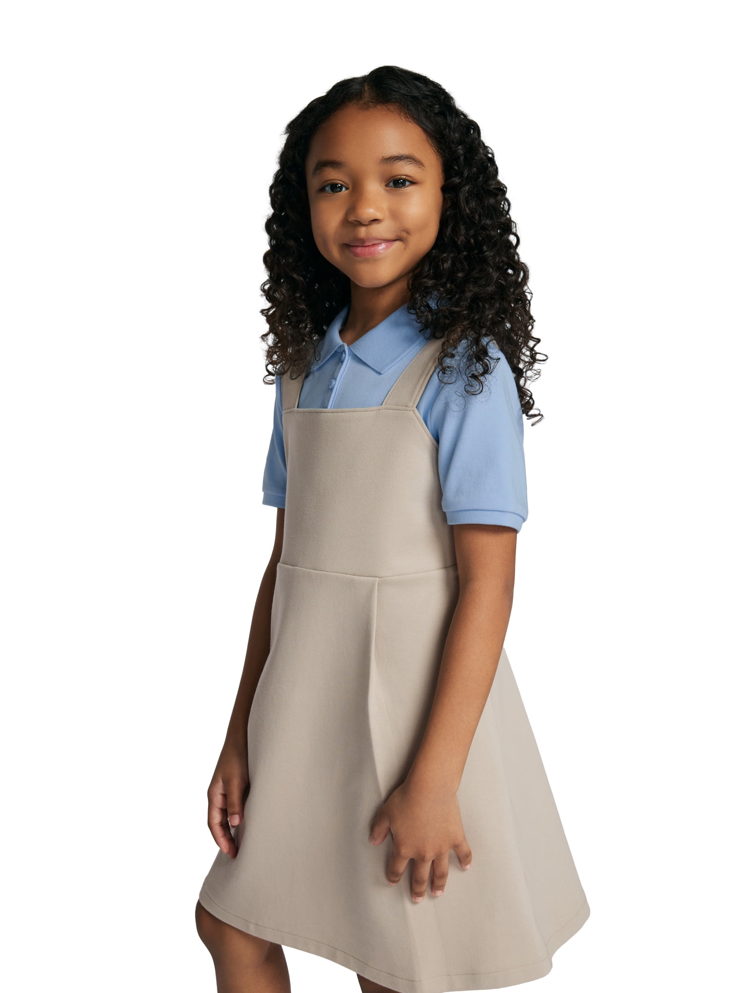 Wonder Nation Girls School Uniform Knit Jumper Dress, Sizes 4-16