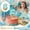 A006- Color F, variant on Number 6 Candle, Birthday Candle, 3 in Tall, Mermaid Birthday, Under The Sea Party Decorations, Ocean Themed, Glitter Gold, Turquoise Blue, 1 Pc