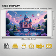 thumbnail image 6 of LUUFILx Fantasy Castle Backdrop Banner with Moonlit Scene and Blossoming Trees Ideal for Wedding Party Fairy Tale Theme Event Photography Decoration Photography, 6 of 8