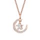 thumbnail image 1 of Sonducket Collar con colgante de luna y estrella, collares de circonita, decoración de cadenas, adornos ajustables, joyería para mujer, Ropa, zapatos y accesorios Miscelánea Oro rosa, 1 of 6