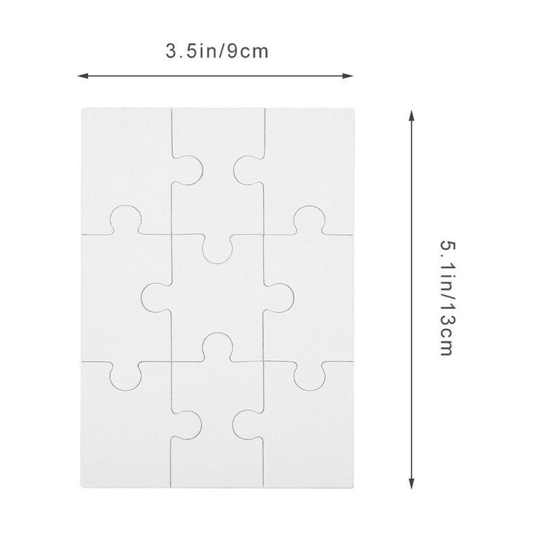 HEATSHAKING 10 Sheets Blank Puzzles For Drawing Craft Blank