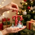 thumbnail image 6 of Snowman Alphabet Christmas Ornament, Acrylic Letter P Pendant, Festive Tree Decoration, 2.36 Inch, 6 of 6