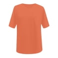 thumbnail image 5 of Womens T Shirts Oversize T Shirt Women's Print Short Sleeve Round Neck Vintage V Neck Tops Casual Basic Summer Tee Shirts Blouse Tops for Women, 5 of 5