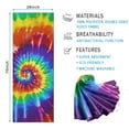 thumbnail image 2 of Colorful Tie Dye Pattern Hot Yoga Mat Towel Non Slip for Hot Yoga - Quick-Drying Yoga Mat Cover with 4 Corner Pockets with Travel Bag - Hot Yoga Towel Non Slip 74"x26", 2 of 6