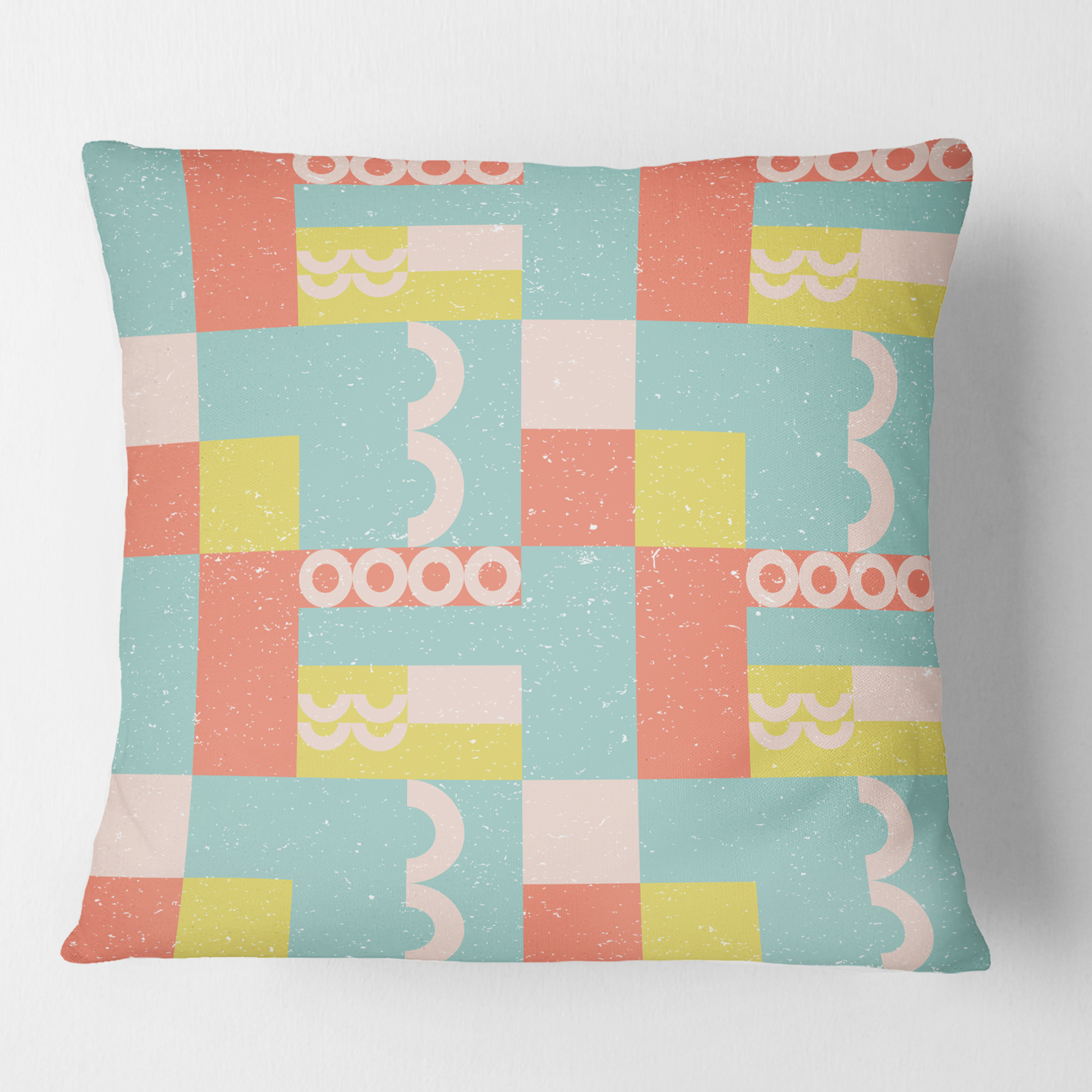 Designart Retro Abstract Design III' Mid-Century Modern Throw Pillow - 18x18
