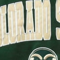 thumbnail image 5 of Men's Colosseum Green Colorado State Rams Arch & Logo Crew Neck Sweatshirt, 5 of 5