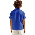 thumbnail image 3 of Toddler Boys Summer Clothes Short Sleeve Button Down Dress Shirts Kids Collar Plain School, 3 of 8