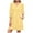 006 Yellow, variant on Women's Polka Dot Print T-Shirt Dress Casual 3/4 Sleeve V-Neck Loose-Fit Dress With Pockets