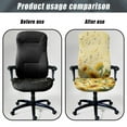 thumbnail image 4 of Whosucclay Sunflower Music Note Pattern Computer Office Chair Cover, Stretchable Office Chair Covers for Protective High Back Chair Slipcover Anti-Dust Rotating Chair Covers with Elastic Bottom-S, 4 of 7
