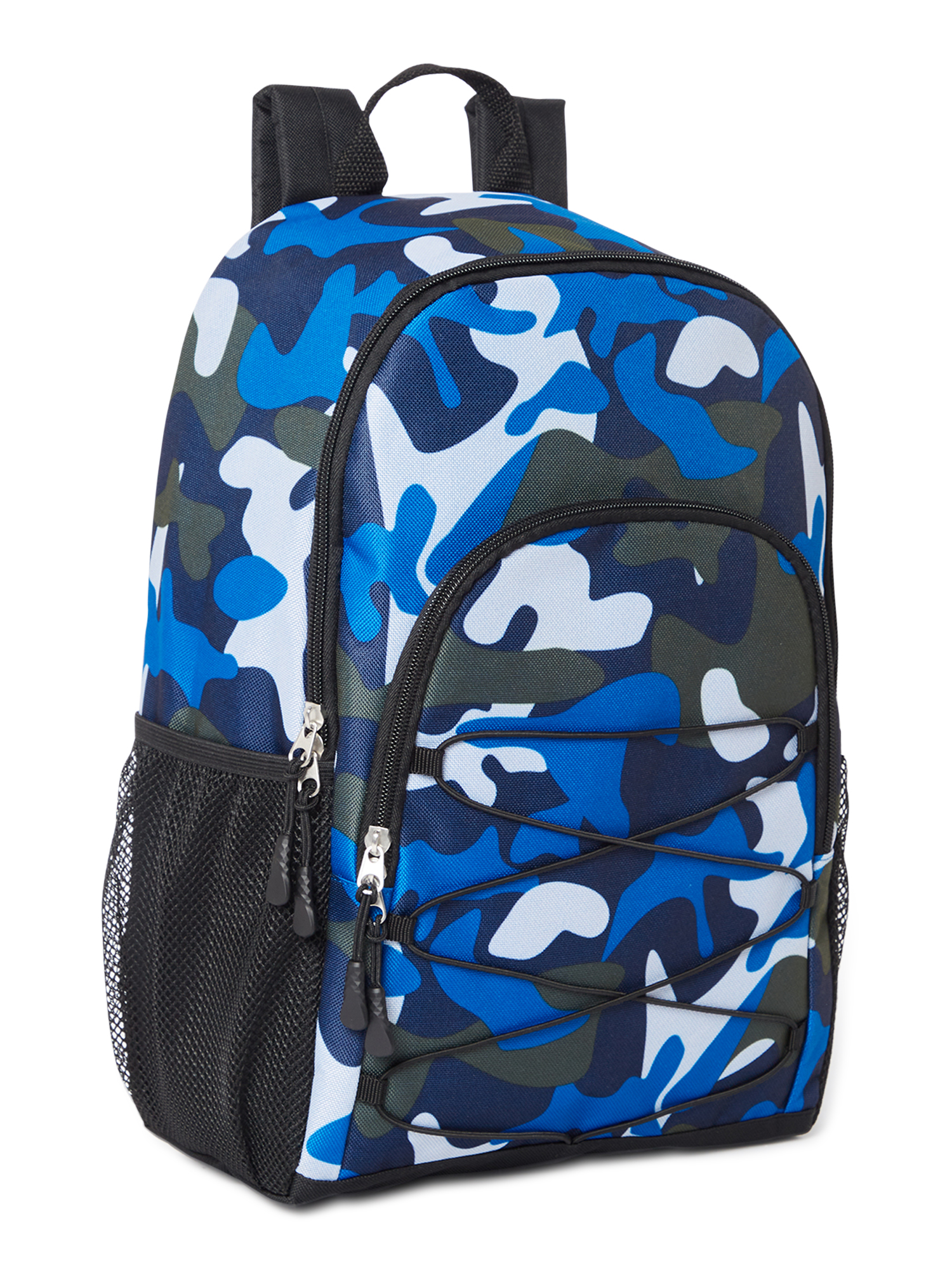 Wonder Nation Kids' Grey Colorblock Blue Camo Galaxt Print 3-Pack Backpacks