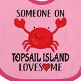 thumbnail image 4 of Inktastic Someone on Topsail Island Loves Me Boys or Girls Baby Bib, 4 of 4